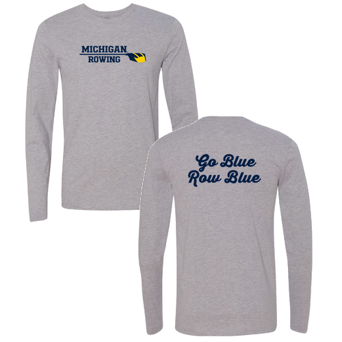Next Level Apparel Premium Fitted Long Sleeve Crew -- Heather Grey SCREENPRINT
