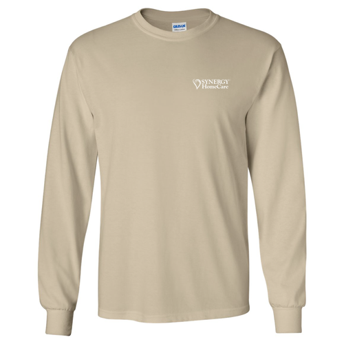 Gildan Ultra Cotton Longsleeve Basic T-Shirt -- Sand