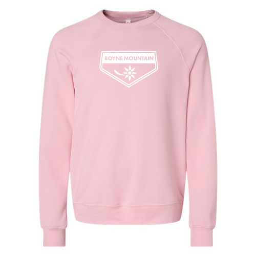 Boyne Mountain Logo 1 White Ink -- Crewneck Sweatshirt Pink