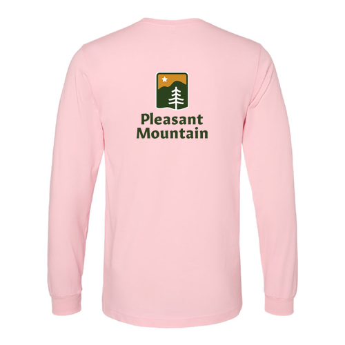Pleasant Mountain Logo 2 Full color -- Longsleeve Pink