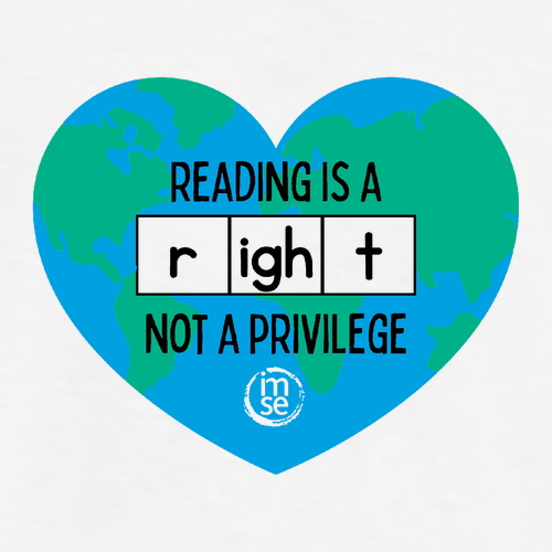 Reading is a Right Cotton/Poly blend T-Shirt -- Solid White Blend