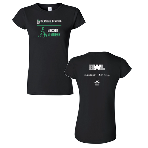 Gildan Ladies Fashion Fit T-Shirt -- Black