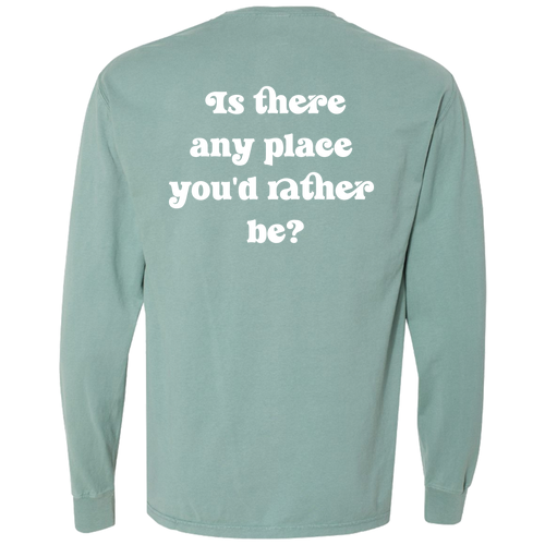 ComfortWash by Hanes Garment Dyed Long Sleeve T-Shirt Cypress Green