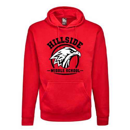 J America Unisex BTB Fleece Hooded Sweatshirt -- Red