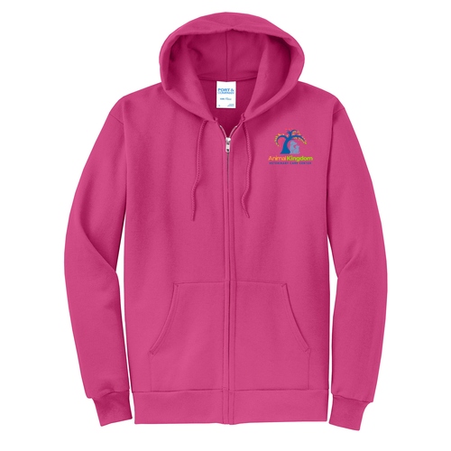 Port and Company Classic Full Zip Hooded Sweatshirt -- Sangria