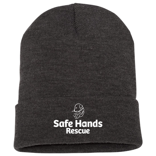 Yupoong Knit Hat with Cuff -- Dark Grey