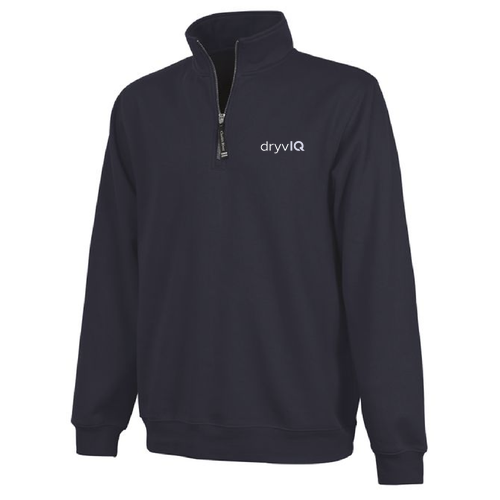 Mens/Unisex Charles River Crosswind Quarter Zip Sweatshirt -- Navy