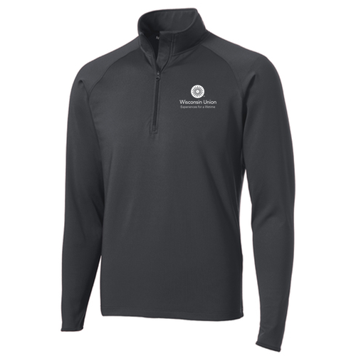 Sport Tek Sport Wick Stretch Half Zip Pullover -- Charcoal Grey
