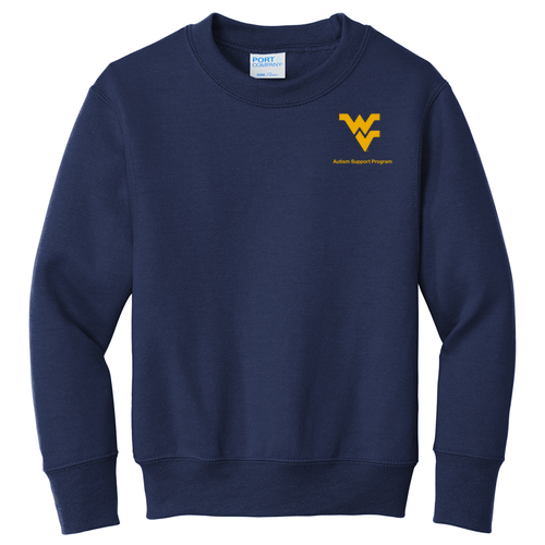 YOUTH Port and Company Crewneck Sweatshirt -- Navy
