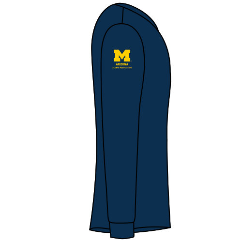 Gildan Softstyle Fitted Longsleeve T Shirt -- Navy, State Flag