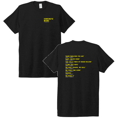 Allmade Unisex Tri-Blend Tee (Track List) -- Deep Black