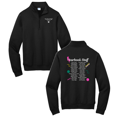 Port and Company Core Fleece Quarter-Zip Pullover Sweatshirt -- Jet Black