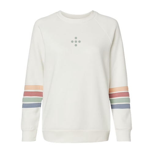 MV Sport fitted Striped Sleeves Crewneck Sweatshirt -- Ivory