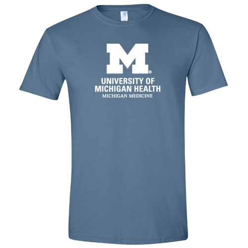 Mens/Unisex Gildan SoftStyle Fitted T-Shirt -- Indigo Blue