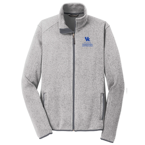 Port Authority Sweater Fleece Jacket -- Grey Heather