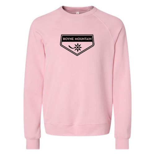 Boyne Mountain Logo 1 Black Ink -- Crewneck Sweatshirt Pink