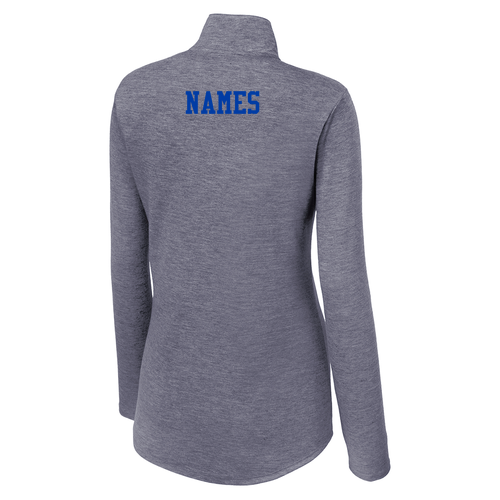Sport-Tek PosiCharge Tri-Blend Wicking 1/4-Zip Pullover -- True Navy Heather
