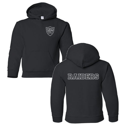 Gildan Heavy Blend Youth Hooded Sweatshirt -- Black