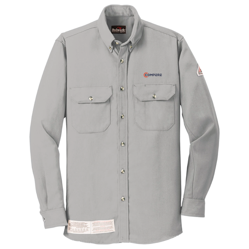 Bulwark Excel Fr Comfortouch Dress Uniform Shirt -- Silver Grey