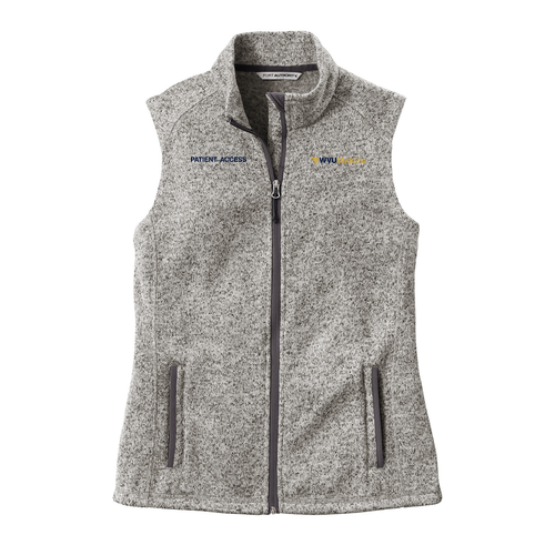Port Authority Ladies Sweater Fleece Vest -- Grey Heather