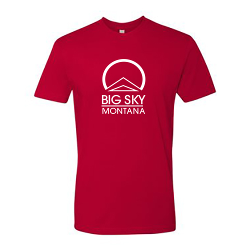 Unisex Next Level Fitted Short Sleeve Tee -- Red  Front Print