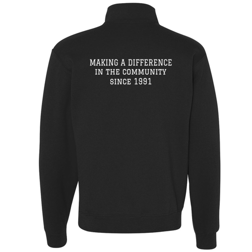 Jerzees 9.3 Oz 50/50 Nublend Quarter Zip Sweatshirt Adult -- Black