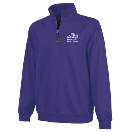 Charles River Crosswind Quarter Zip Sweatshirt -- Purple