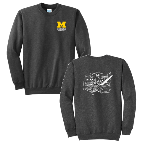Port and Company Classic Crewneck Sweatshirt -- Dark Heather Grey