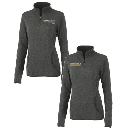 Charles River Womens Heathered Fleece Pullover -- Charcoal Heather
