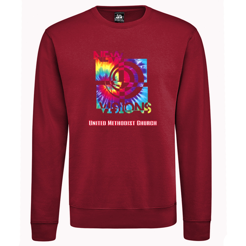 J. America BTB Fleece Crew -- Cardinal
