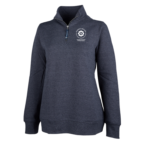 Charles River Women's Crosswind Quarter Zip Sweatshirt -- Navy Heather