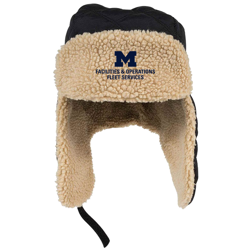 OTTO CAP 3 Panel Trapper Hat -- Black, Fleet Services, $38