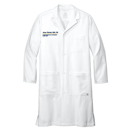 Wonderwink Men's Long Lab Coat -- White