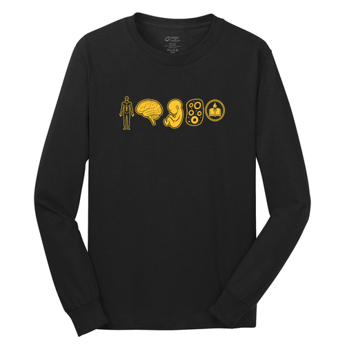 Port and Company Long Sleeve T Shirt -- Jet Black