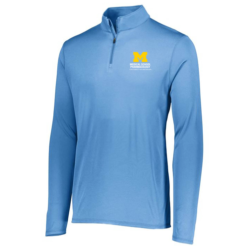 Mens/Unisex Augusta Attain Lightweight Quarter Zip Pullover -- Columbia Blue