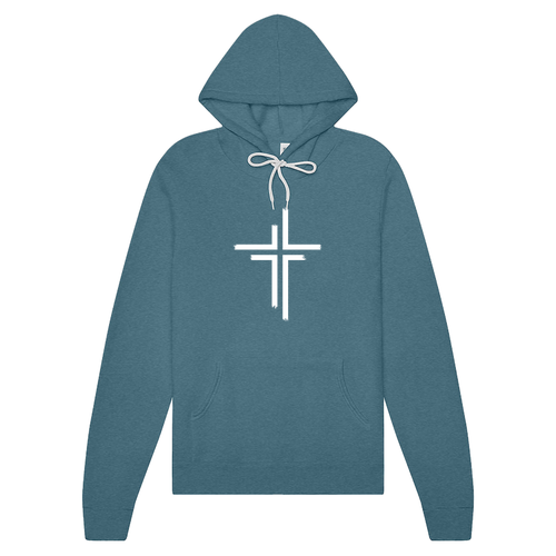 BELLA + CANVAS Sponge Fleece Hoodie -- Heather Deep Teal