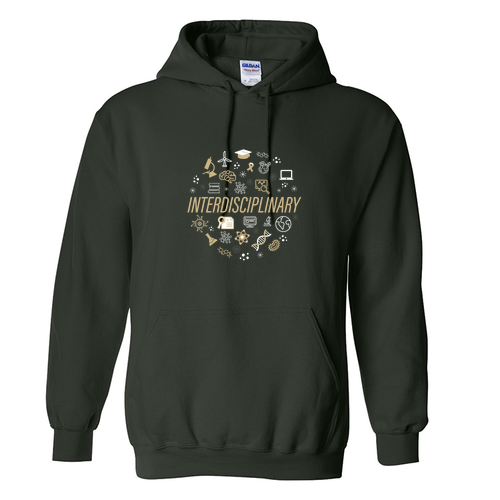 Gildan Heavy Blend Interdisciplinary Hooded Sweatshirt -- Forest Green