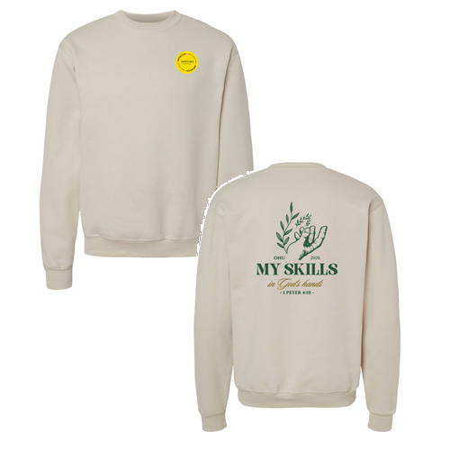 Champion Powerblend Crewneck Sweatshirt -- Sand