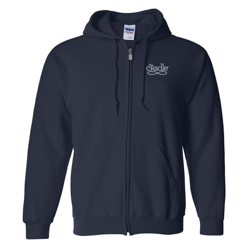 Gildan Full Zip Hooded Sweatshirt -- Navy