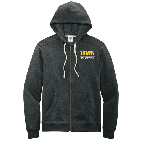 Hawkeye Teachers District Re-Fleece Full-Zip Hoodie -- Charcoal Heather