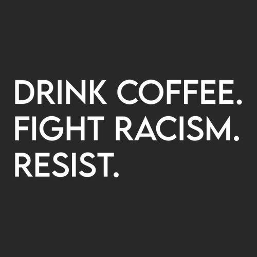 Mens/Unisex Next Level Soft Fitted Triblend Tee -- Black, Drink Coffee