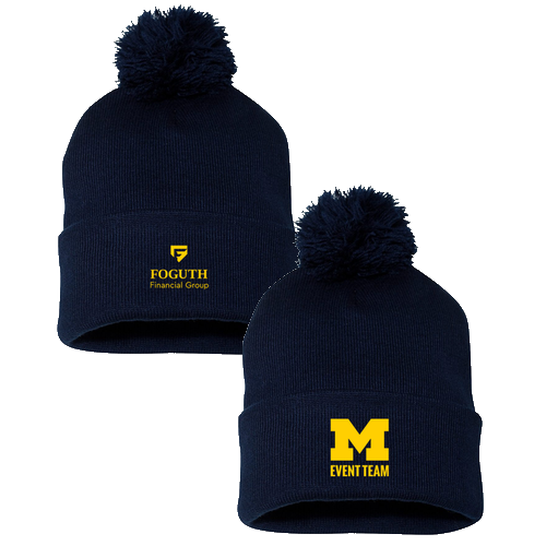 Sportsman Pom Pom Knit Hat -- Navy