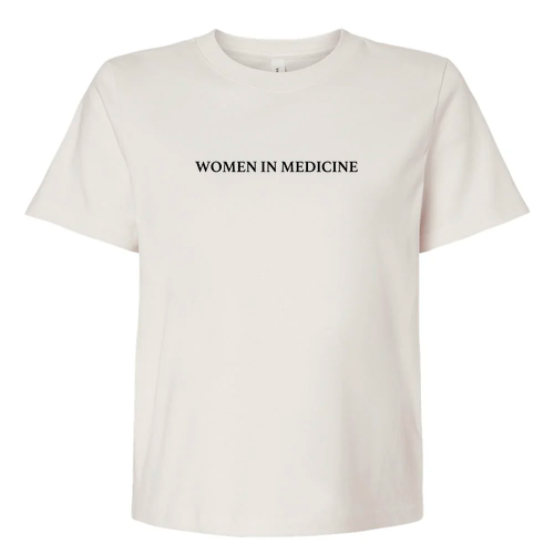 Embroidered BELLA + CANVAS Women's 6 oz Heavyweight Tee -- Vintage White