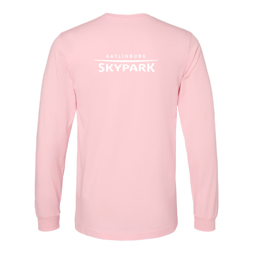 Gatlinburg Skypark Logo 2 White Ink -- Long Sleeve Pink
