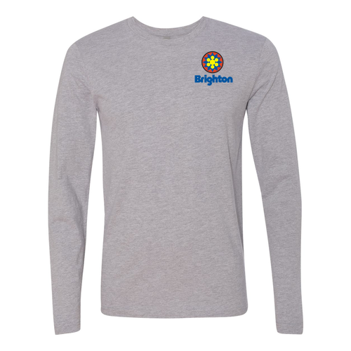 Brighton Logo 2 Full color -- Long Sleeve Heather Grey