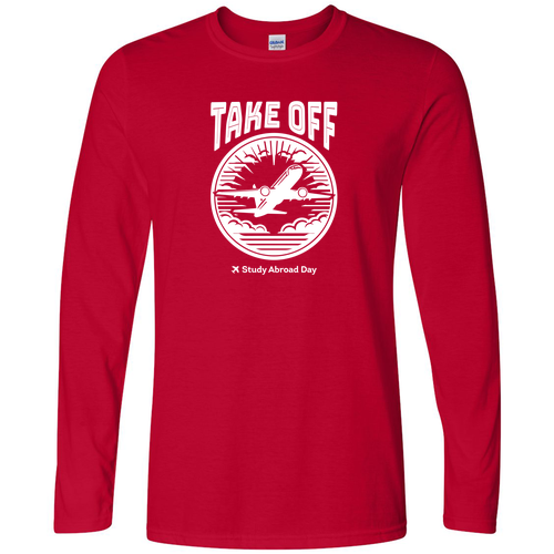 Gildan Softstyle Longsleeve T Shirt -- Cherry Red