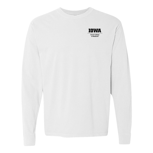 Embroidered Comfort Colors Ringspun Long Sleeve Tee -- White