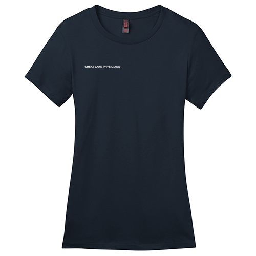 District Made Ladies Perfect Weight Crew Tee -- New Navy