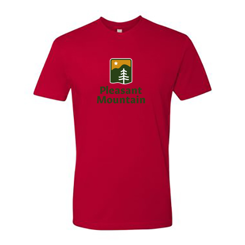 Pleasant Mountain Logo 1 Full color -- Short Sleeve Red