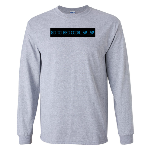Mens/Unisex Gildan Ultra Cotton Longsleeve Basic T-Shirt -- Sport Grey